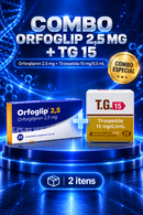 ORFOGLIP 2,5mg + TG 15mg (4 ampolas)